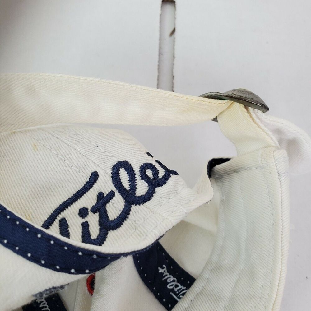 Titleist Embroidered Mens Golf Hat Adjustable Blue Red Lettering - Picture 5 of 9